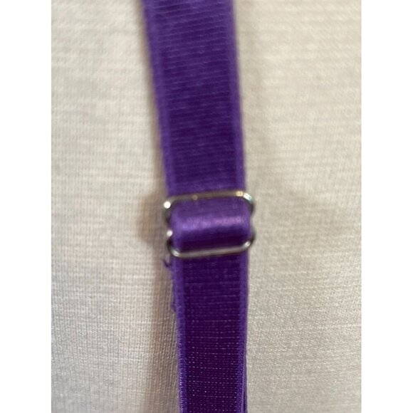 Women Bra XL Purple Sheer Floral Mesh Feminine Sexy Underwire Retro 80s - Picture 9 of 11